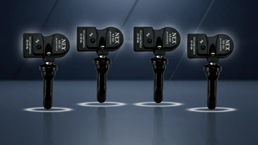 NEX Senser TPMS module — co-engineered with AEGIS RIM GripSafe® wheels for accurate tire pressure monitoring through full deflation