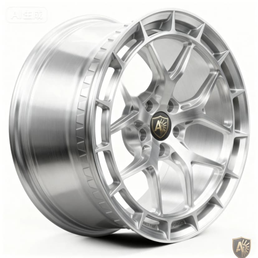AEGIS RIM Geometric wheel — angular geometric spoke architecture with polished edges, Tarmac SAGA series