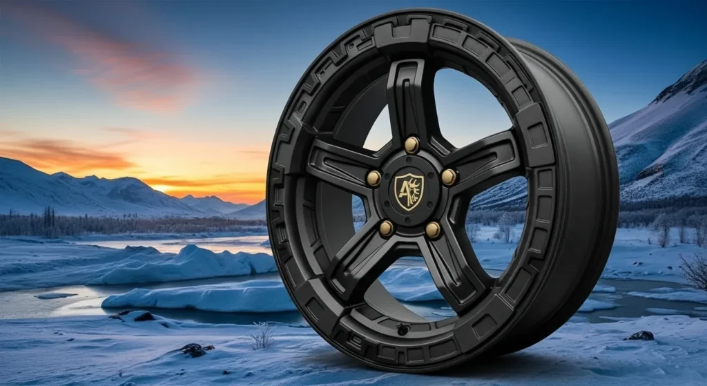 CONQUEST Series forged wheel by AEGIS RIM, featuring multi-layered exo-structural geometry for tactical reinforcement and zero failure tolerance