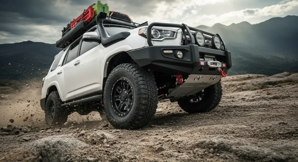 CONQUEST Series forged wheel by AEGIS RIM, featuring aggressive mechanical aesthetic and intricate geometric detailing for hostile environment performance