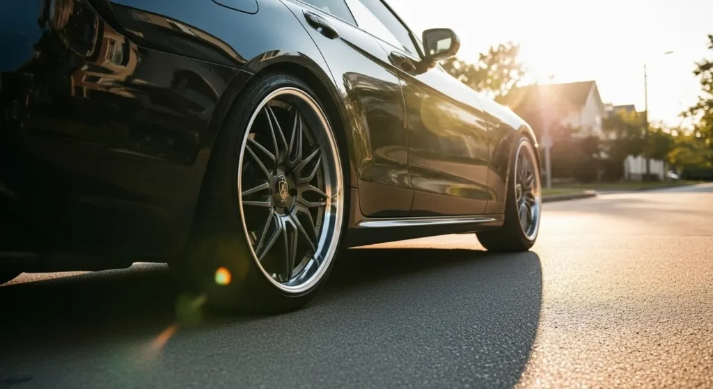 AEGIS RIM SOLARIS Series forged wheel demonstration showing the radiant multi-spoke pattern and celestial design language