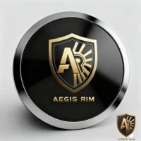 Aegis Forge aluminum wheel center cap in polished black finish