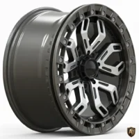 High-performance alloy wheel with sleek, modern design, ideal for enhancing vehicle aesthetics and performance.
