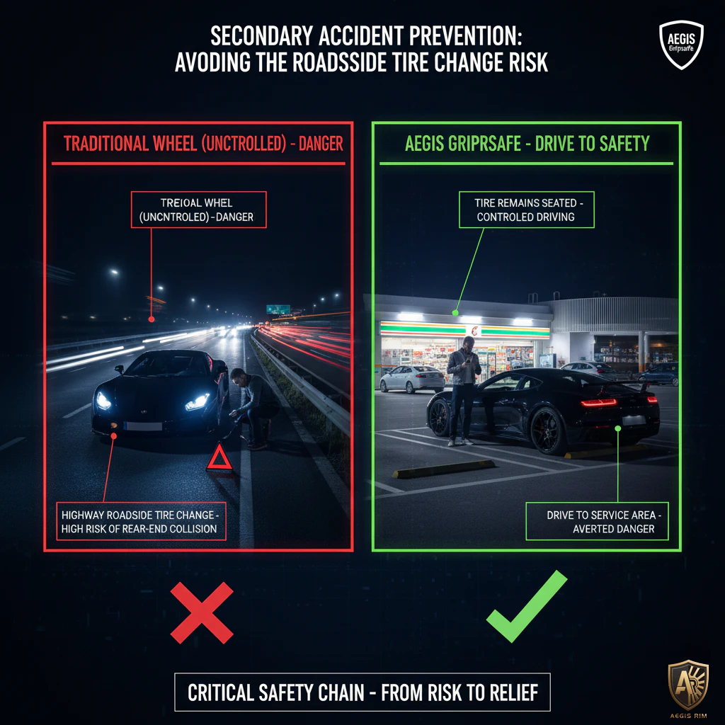 GripSafe allowing drivers to avoid stopping on a dangerous highway shoulder