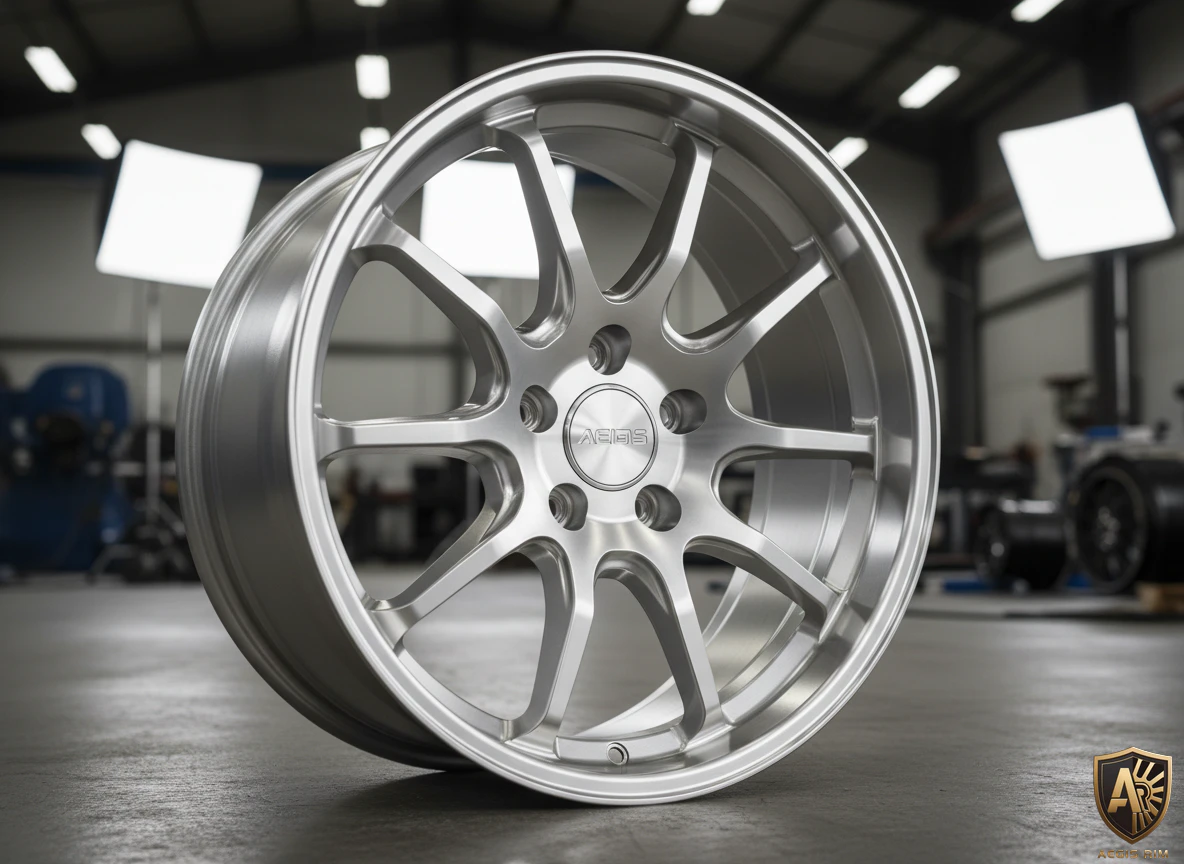 Brushed multi-spoke forged wheel showcasing structural precision and strength