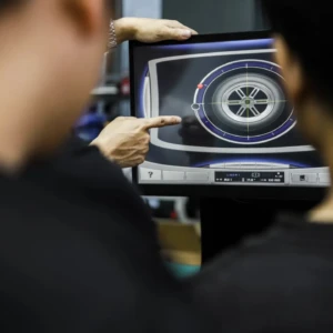 Precision confirmed — Each AEGIS RIM undergoes final dynamic balancing to ensure smooth, vibration-free performance upon delivery. Final dynamic balancing test for AEGIS RIM forged wheel before shipment.