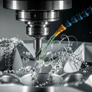 Precision begins here. This macro shot captures the moment raw forged strength meets micron-level refinement. Dual-stage CNC milling isn’t cosmetic—it’s the final ritual that transforms mass into mastery, eliminating vibration and unlocking true high-speed control. Macro shot of CNC milling tool cutting forged wheel surface, showcasing micron-level precision and surface refinement.