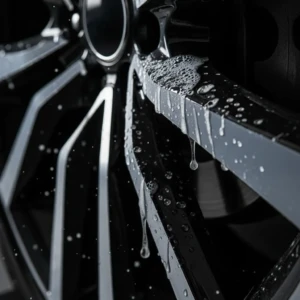 Engineered for resilience—AEGIS RIM forged wheels feature chemical-resistant coatings that defend against corrosion, solvents, and harsh environments. Chemical-resistant coating on AEGIS RIM forged alloy wheel—illustrating advanced surface protection against corrosion, solvents, and environmental exposure.