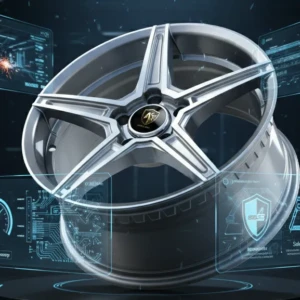 AEGIS RIM—where precision engineering meets uncompromising safety. As an industry leader in forged alloy wheels, our commitment to innovation drives every detail. AEGIS RIM high-performance wheel manufacturing showcasing advanced CNC machining, aerospace-grade aluminum forging, and rigorous safety testing in a state-of-the-art Chinese facility.