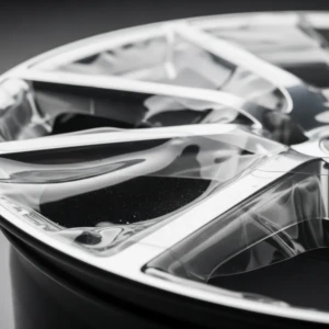 Invisible armor—AEGIS RIM wheels wrapped in seamless PPF for crystal-clear finish, impact resistance, and long-term surface preservation. Seamless PPF application on AEGIS RIM forged alloy wheel—illustrating transparent film protection for surface clarity and scratch resistance.