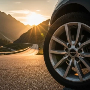 Not just a wheel — AEGIS RIM is our answer to 100 years of tire-related risks. You deserve more than a product. You deserve a safety solution engineered for the future. AEGIS RIM concept image highlighting the brand’s future-forward wheel technology as a safety-driven solution to century-old tire challenges.