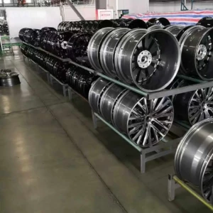 Backed by years, built by mastery — These forged wheels reflect AEGIS RIM’s deep expertise in production and precision machining, refined through years of hands-on experience. Stacks of AEGIS RIM forged wheels in production staging area, reflecting years of expertise in manufacturing and process control.