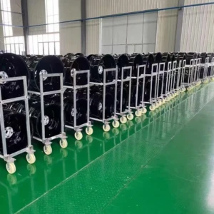 Waiting for scrutiny, built for trust — These cast AEGIS RIM wheels are staged for final QC, ensuring every unit meets our global standards before departure. AEGIS RIM cast wheels stacked on pallets inside the factory, staged for upcoming QC inspection prior to shipment.